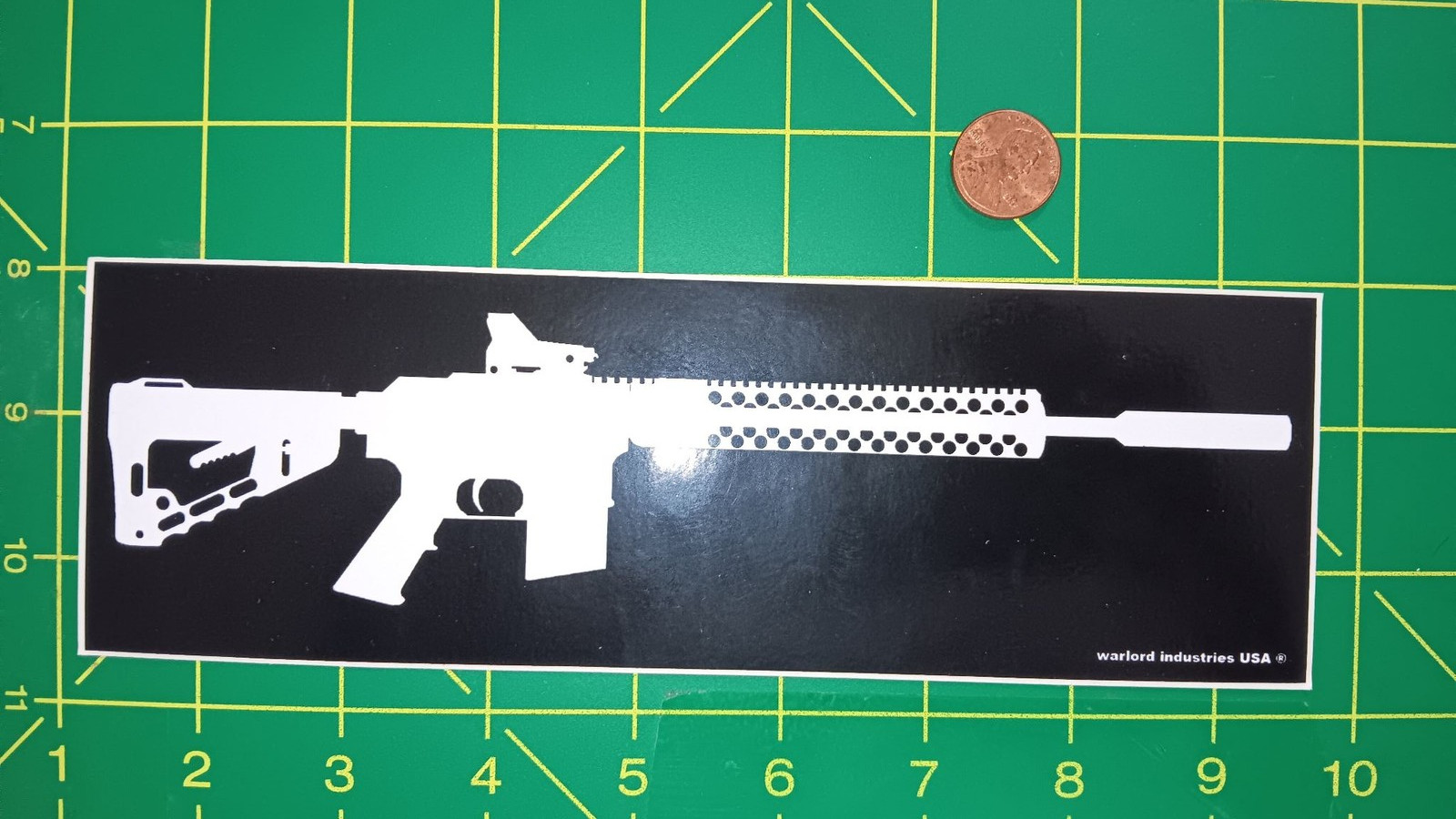 Warlord Industries Rifle Silhouette Decal Sticker Vinyl Black Weatherproof