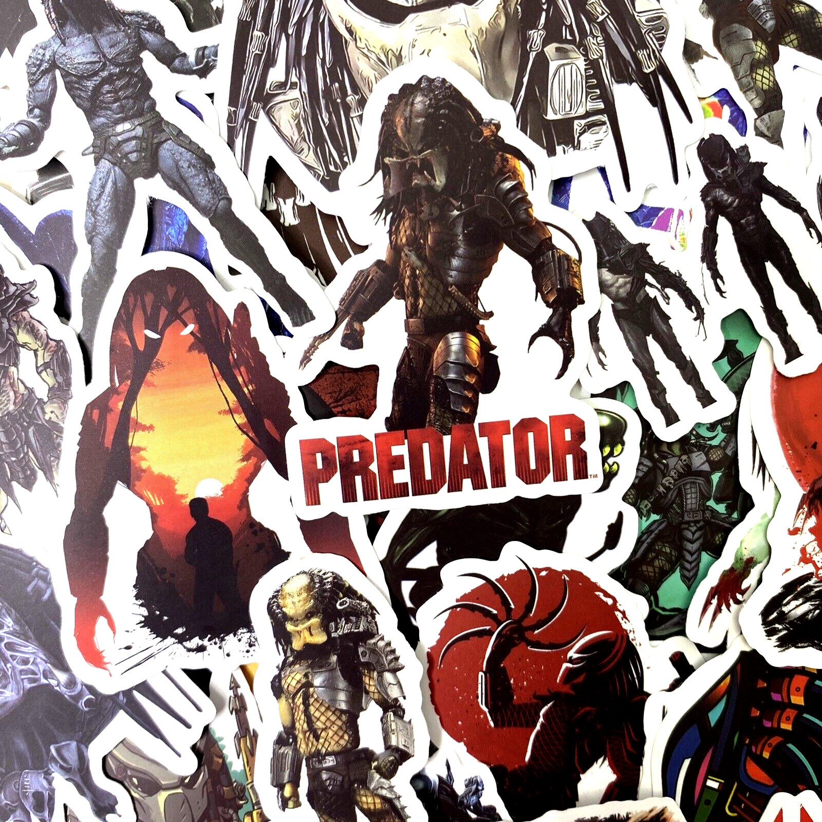 50pc Alien vs. Predator Phone Laptop Water Bottle Decal Sticker Pack