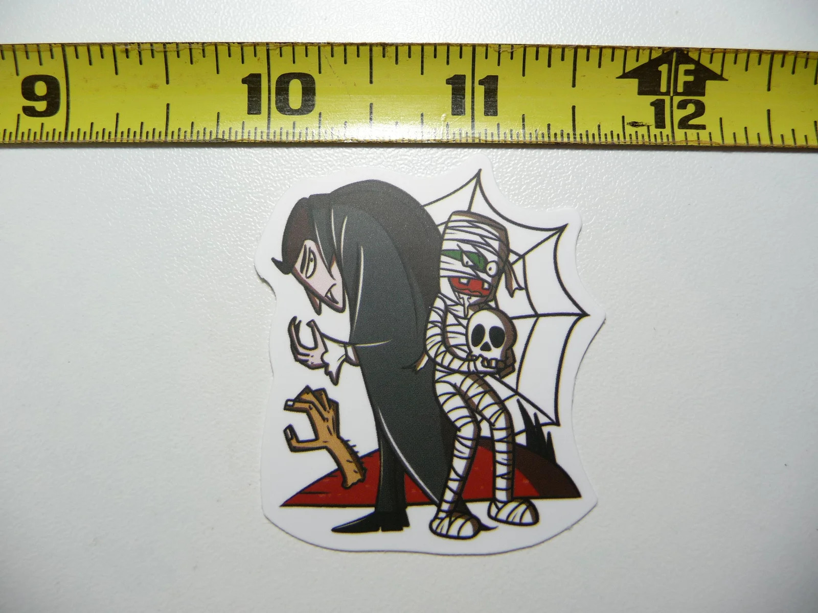 HALLOWEEN MUMMY VAMPIRE SKULL SPIDER WEB SMALL STICKER DECAL FALL SEASON