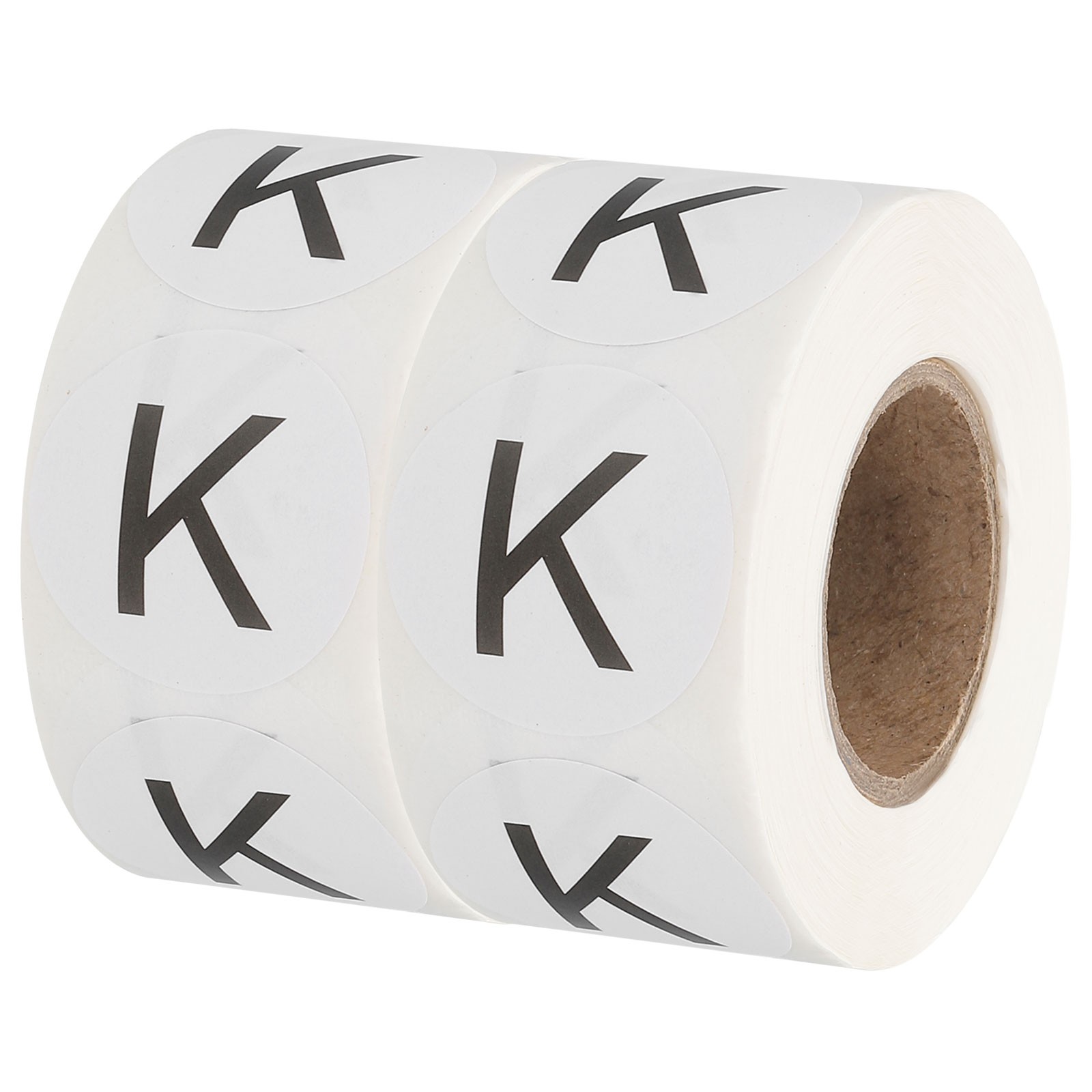 Letter K Inventory Labels, 1 Inch Capital Letter Stickers (2Roll/Total 1000Pcs)