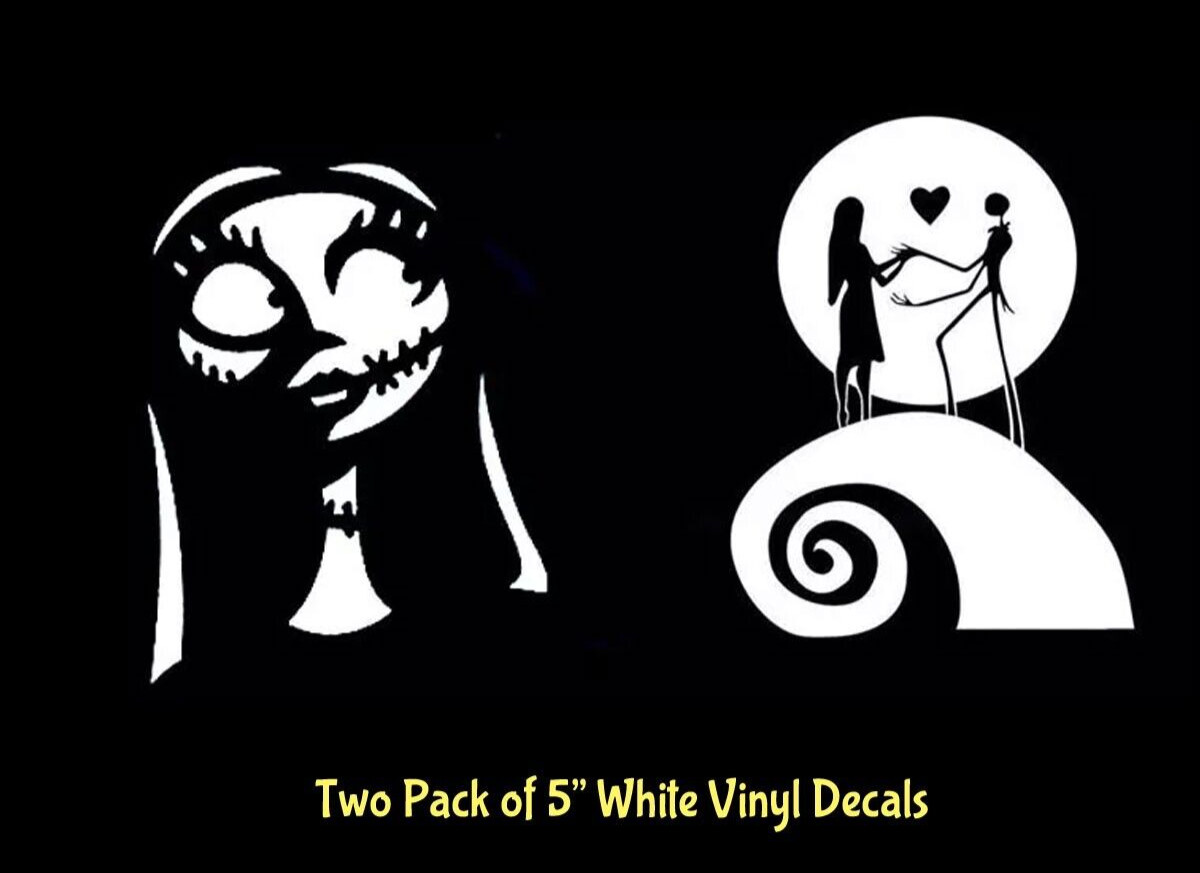 Sally 2 Pack Nightmare Before Christmas Vinyl Decals – Jack Skellington Love