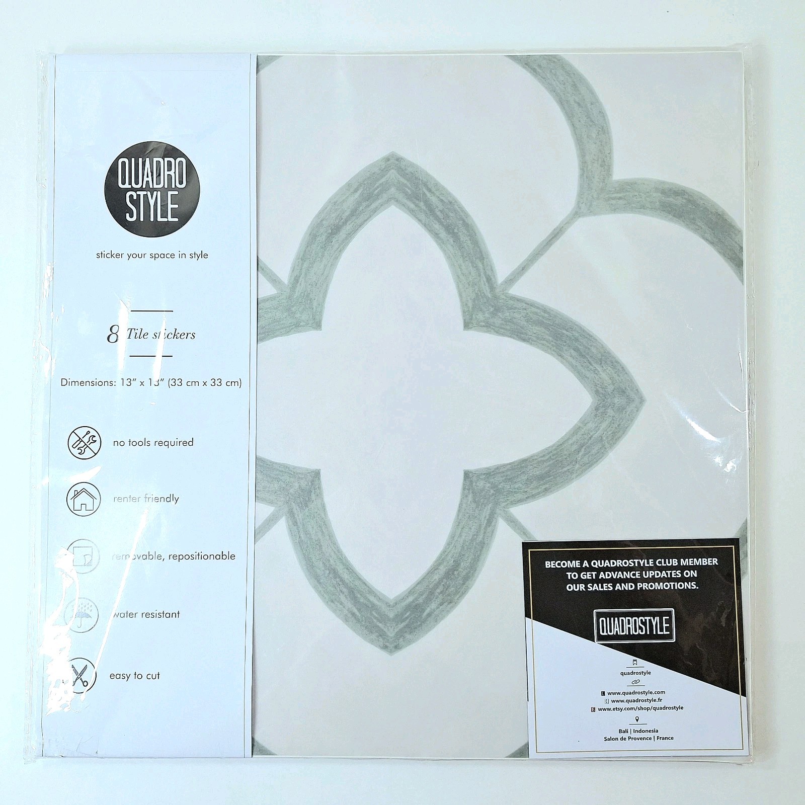 Kasbah Vinyl Tile Stickers (13"x 13") 8 Pack – FREE SHIPPING
