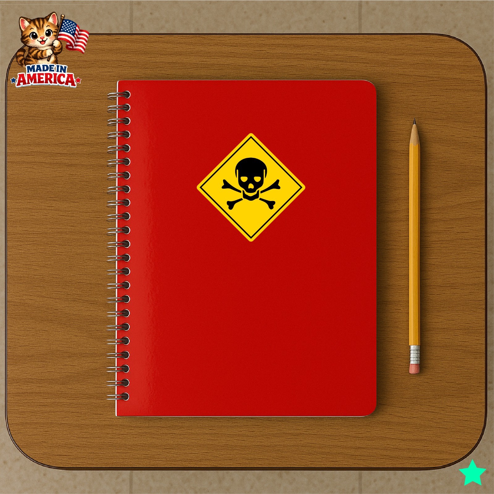 Danger Skull Decal Sticker Crossbones Warning Caution Shop Safety Attention Look