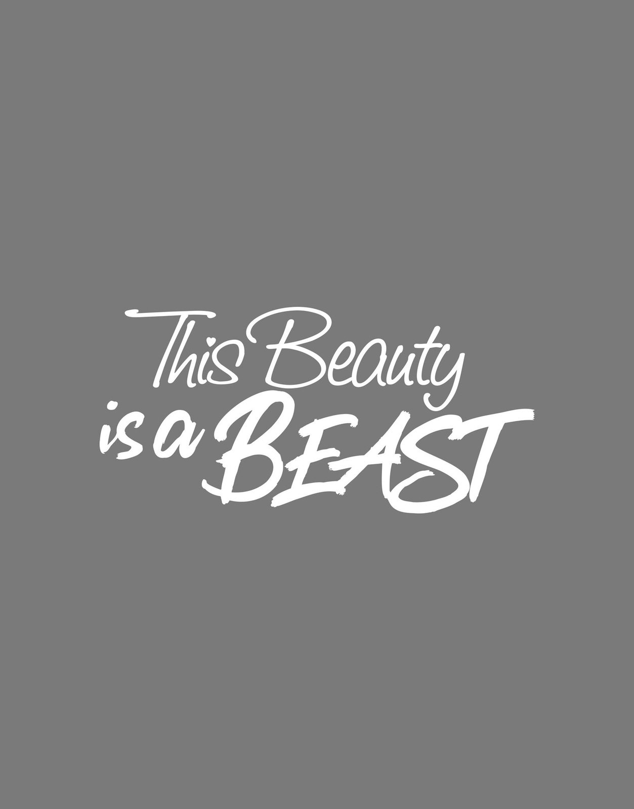 This Beauty is a Beast Motivational Self-Esteem Quote Vinyl Decal Sticker for Mi
