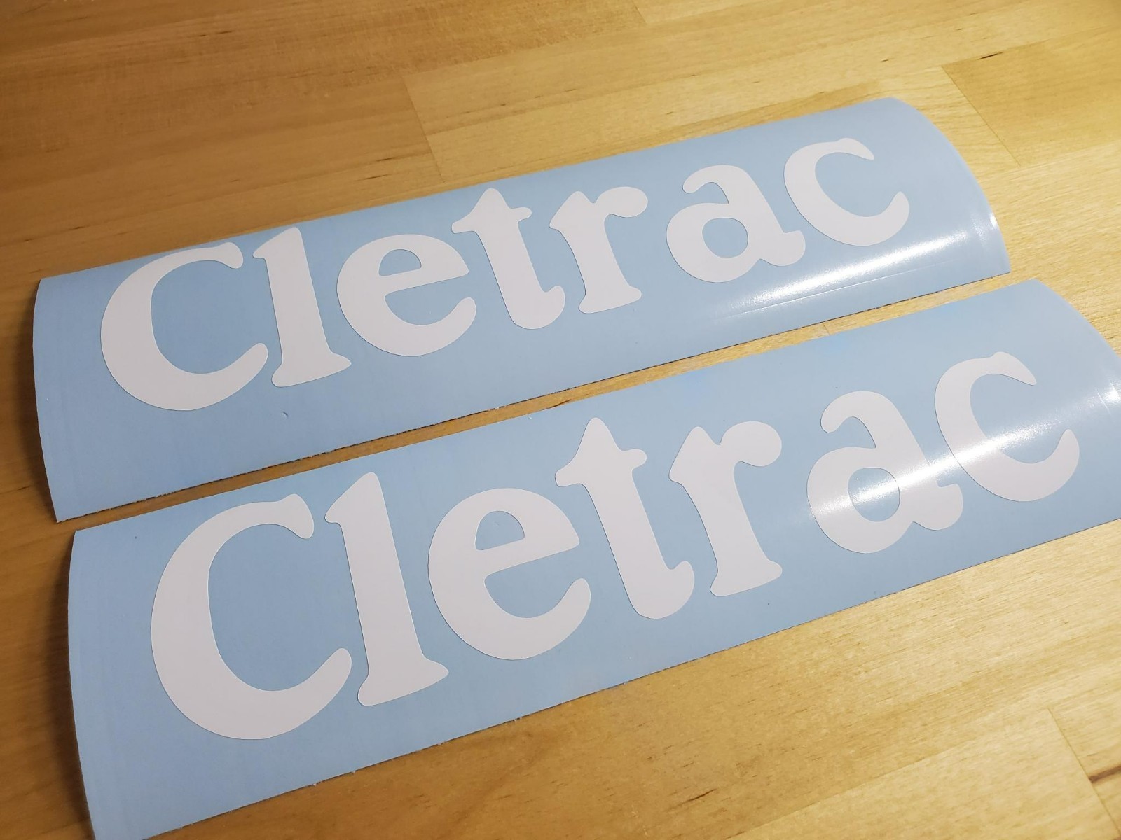 cletrac crawler tractor Decals Stickers Gloss white 8" (2) Fast USA