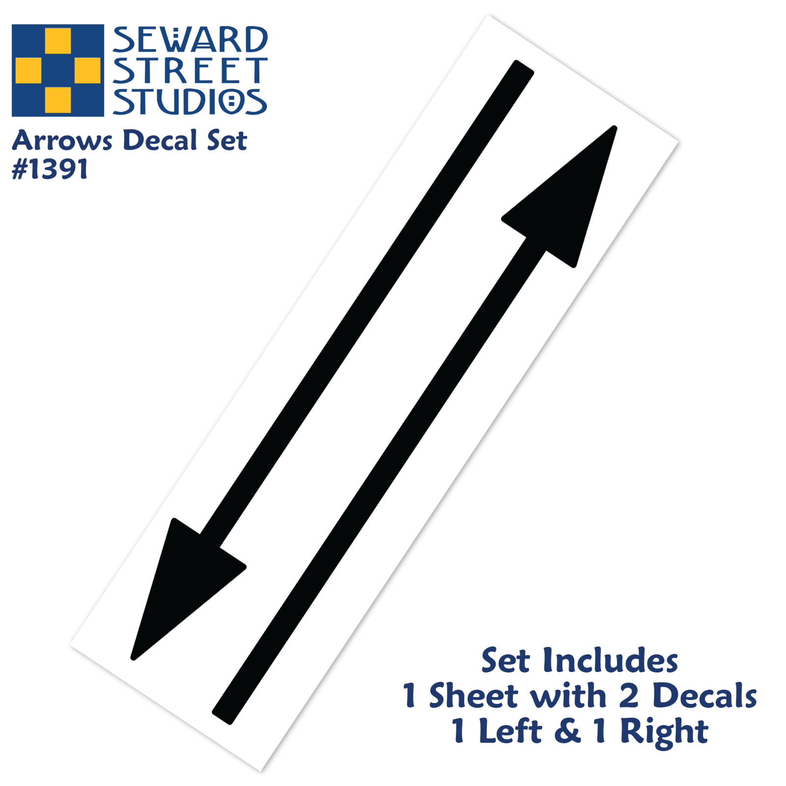 Set of 2 Reflective Mailbox Arrow Decals, Two Outdoor Arrow Stickers #1391R-SZ