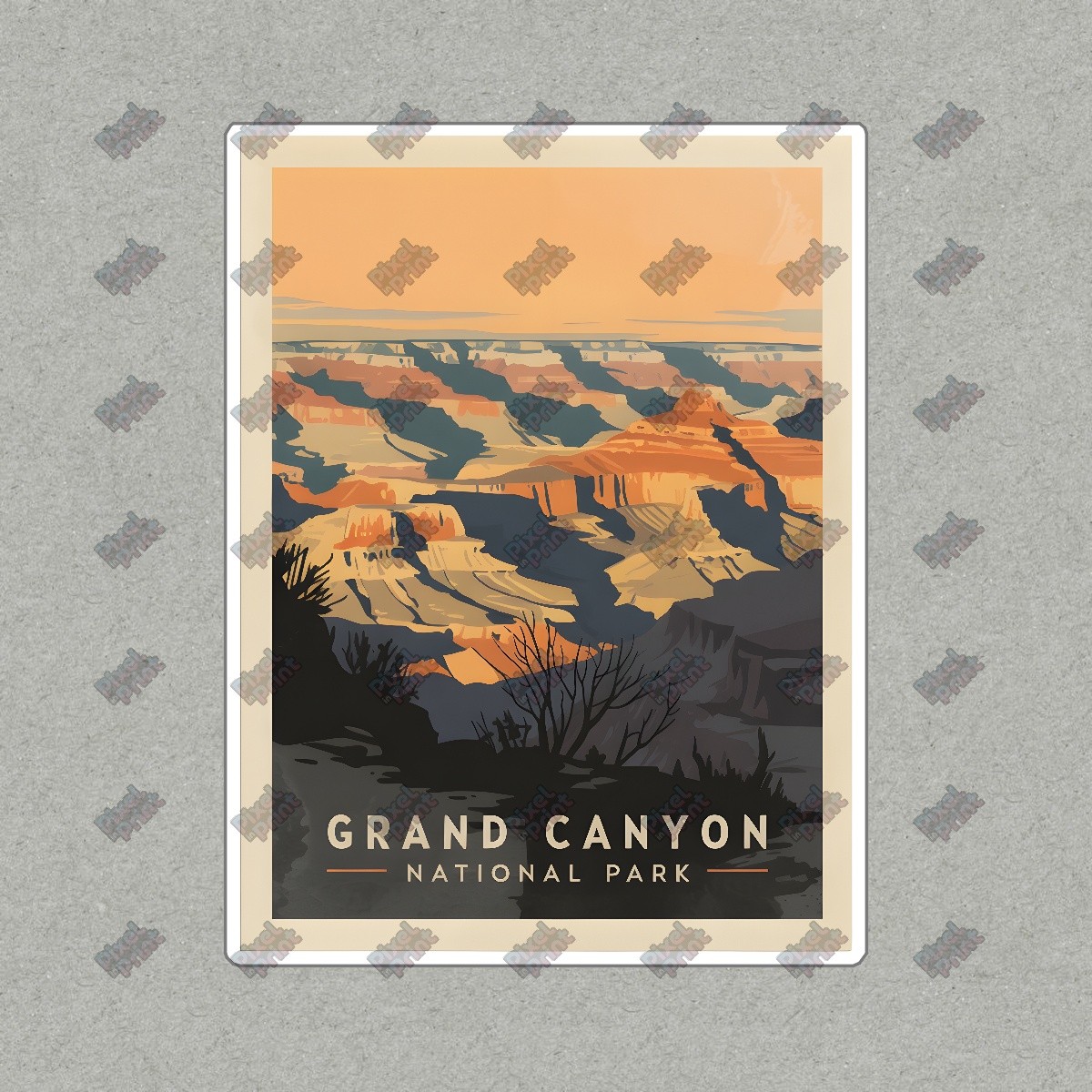 Vintage Grand Canyon National Park Poster Dramatic Landscape Art Print #19115