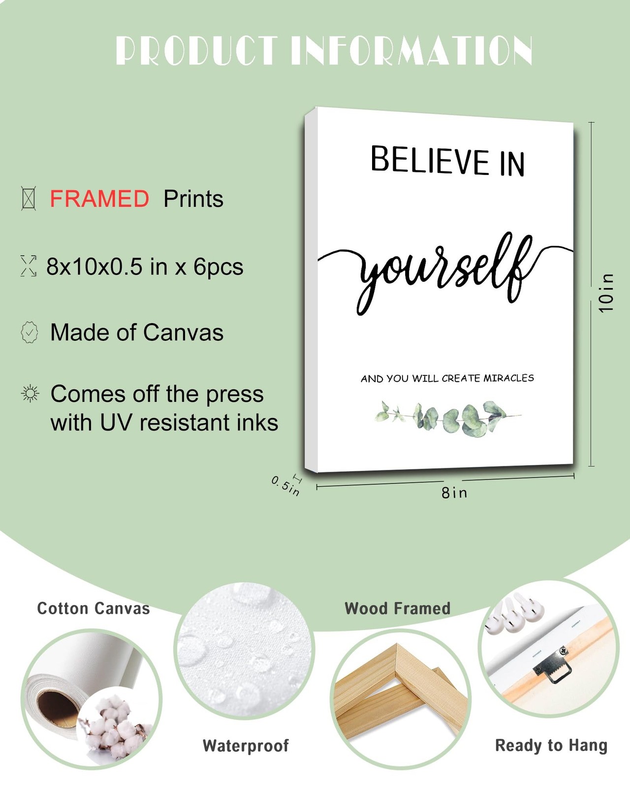Drsoum Inspirational Wall Art Home Office Decor, Motivational Wall Decor for …