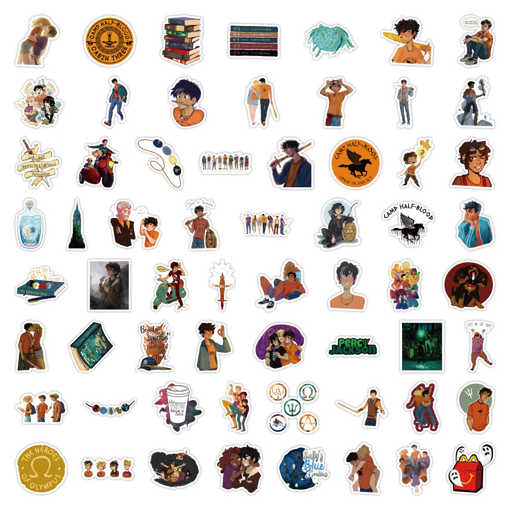 120Pcs Percy Jackson Sticker for Kids Teens Girls Scrapbooking Water Bottles