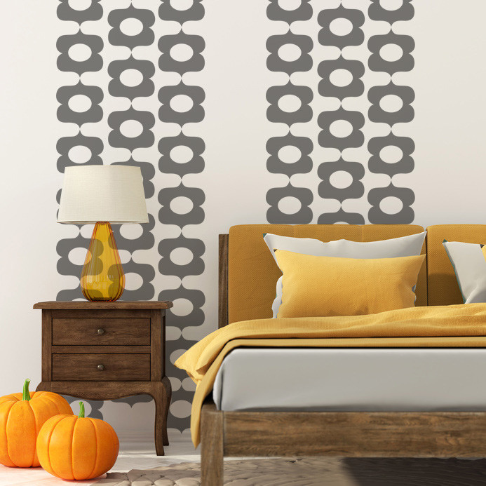 Mid Century Wall Art, Mid Century Modern, Mid Century Wall Decor, Flower Decals