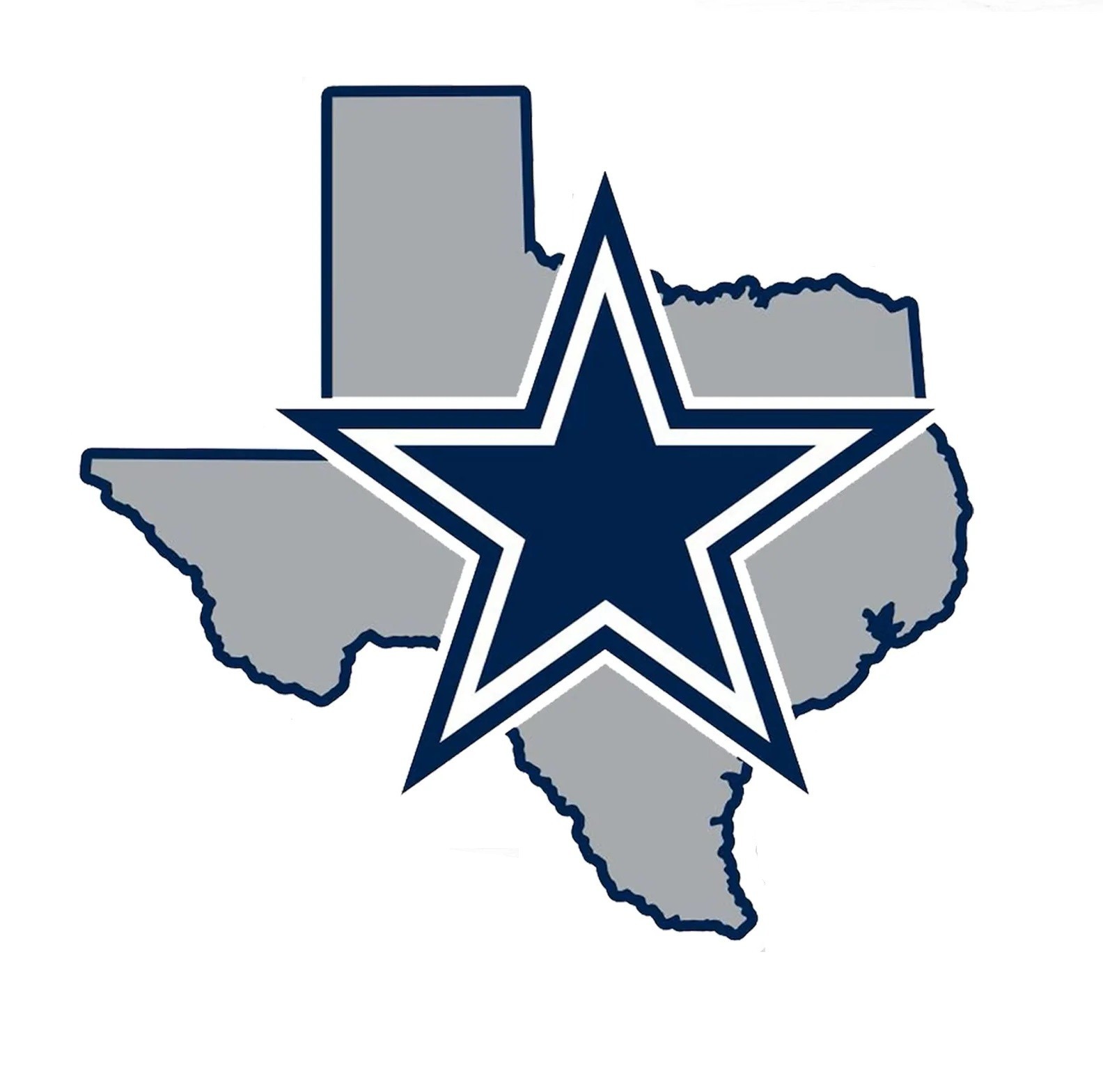Dallas Blue Silver Football Weather Resistant Vinyl Sticker/Decal 08