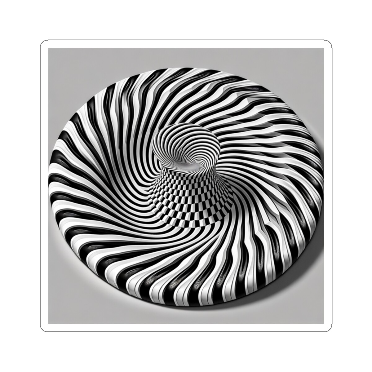 Sticker Op Art Hypnotic Vortex Illusion 2×2 3×3 4×4 6×6