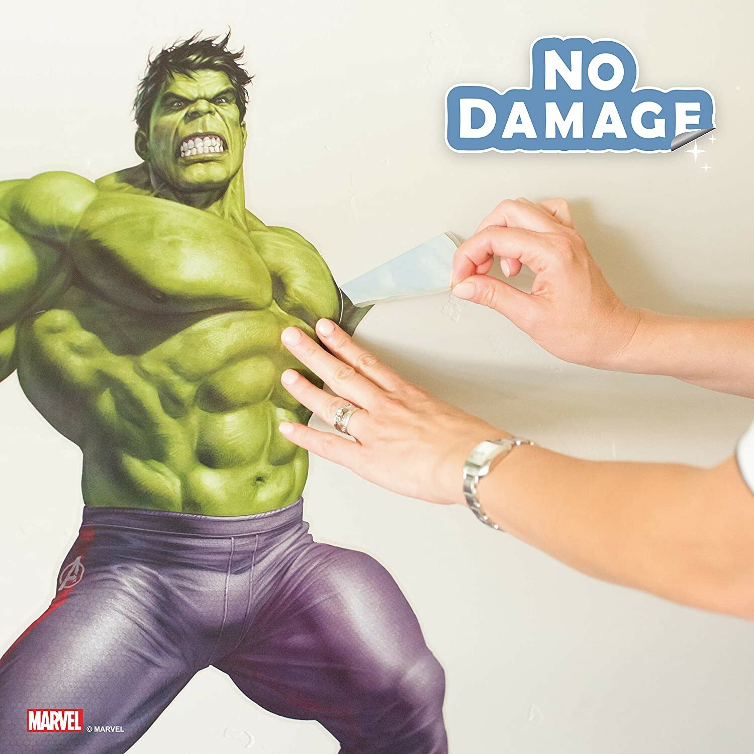 Marvel Incredible Hulk Wall Decal – with 3D Augmented Reality Interaction