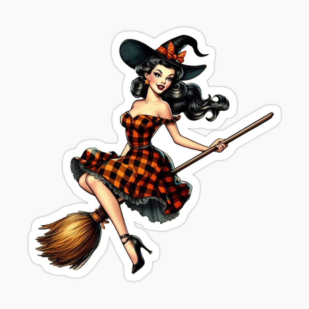Bewitching Beauty Sticker by C Autumn Trapp Original Art 3" x 3"