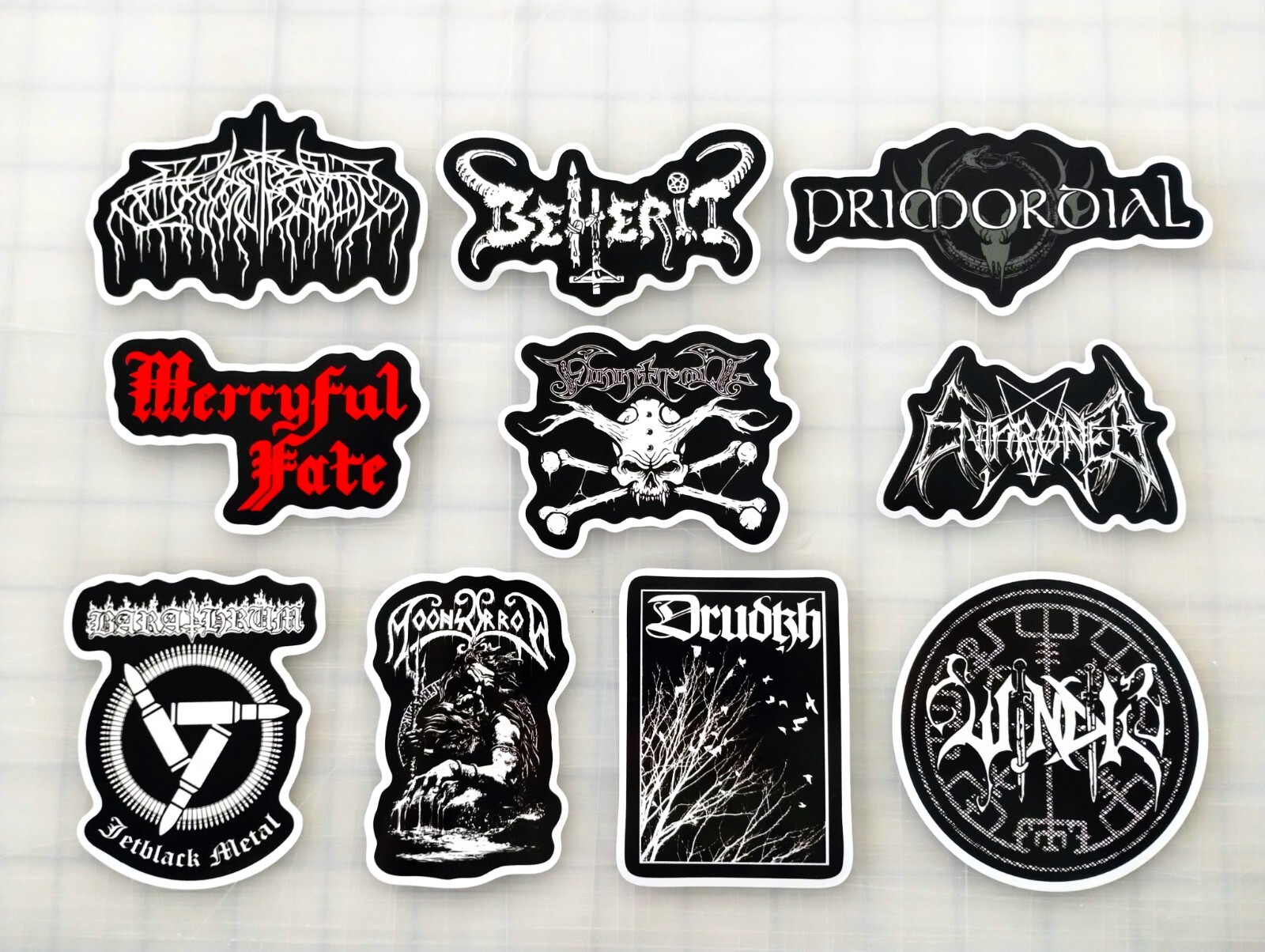 Black Metal Vinyl Sticker Lot (10 Stickers) SET 4 cvlt gothic death punk heavy