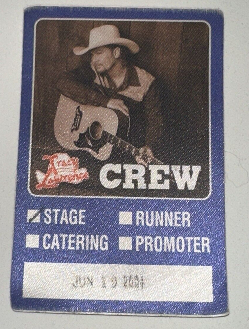 Tracy Lawrence Concert Pass Crew Sticker Ticket Stub Music Badge 6/19/2004