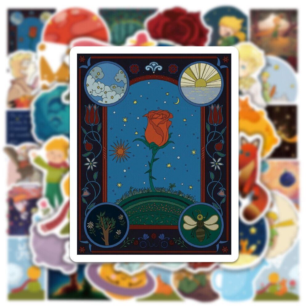 LITTLE PRINCE Vinyl Stickers~The FOX King ROSE Snake~Book Movie Waterproof Decal