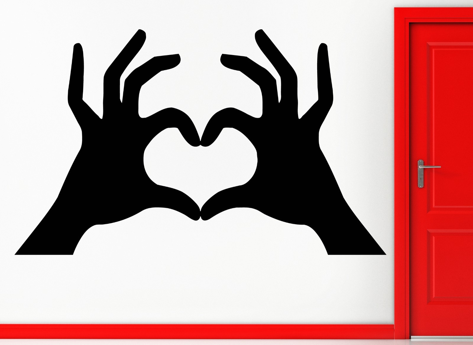 Wall Sticker Hands Making Heart Very Romantic Decor for Girls Bedroom (z1420)