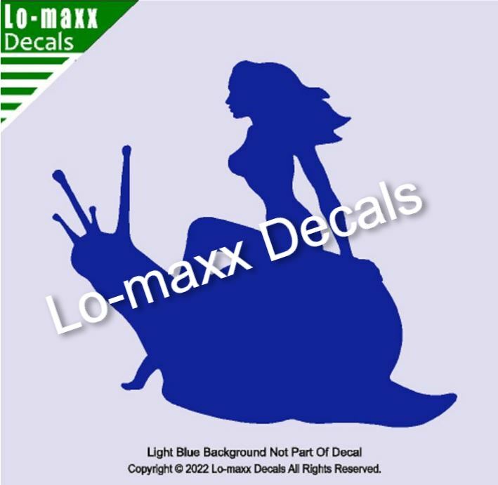 Mudflap Girl And Sexy Snail Original Design High Quality Die Cut Vinyl Decal