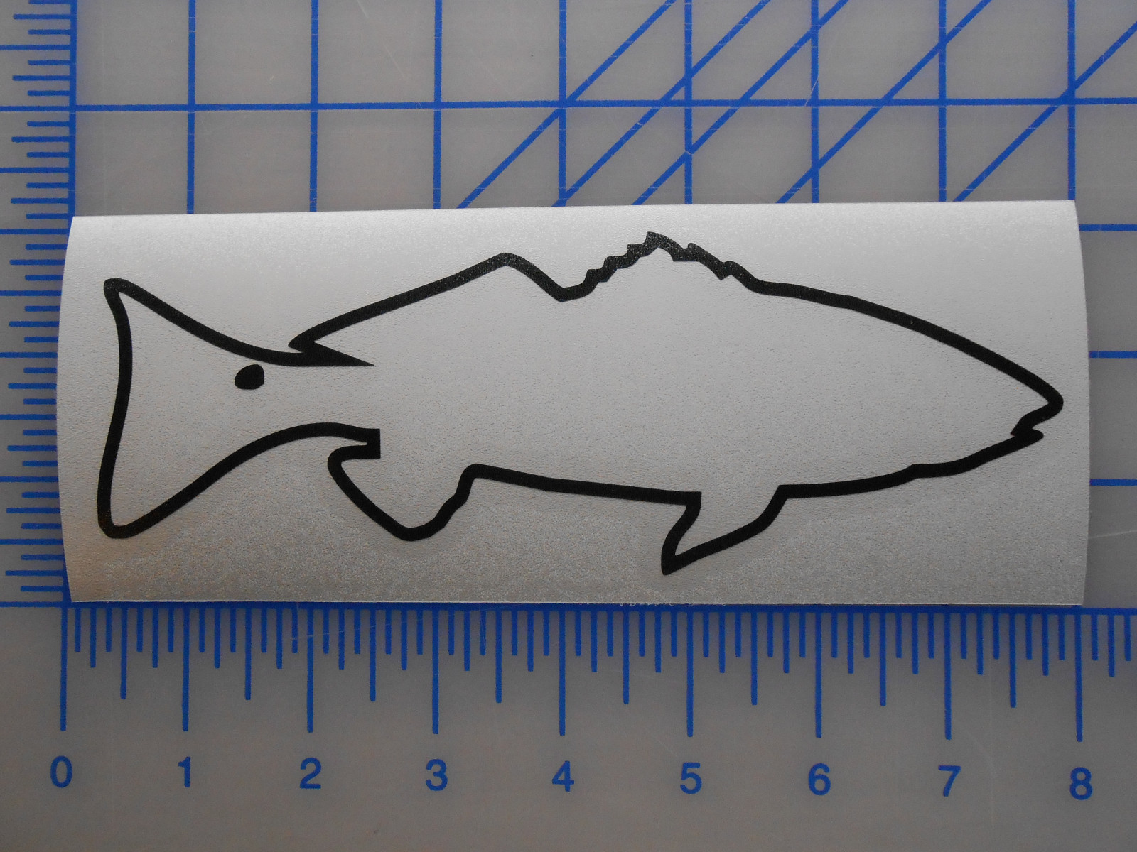 Red Drum Outline Decal Sticker 5.5" 7.5" 11" Inshore Fish Flats Redfish Game