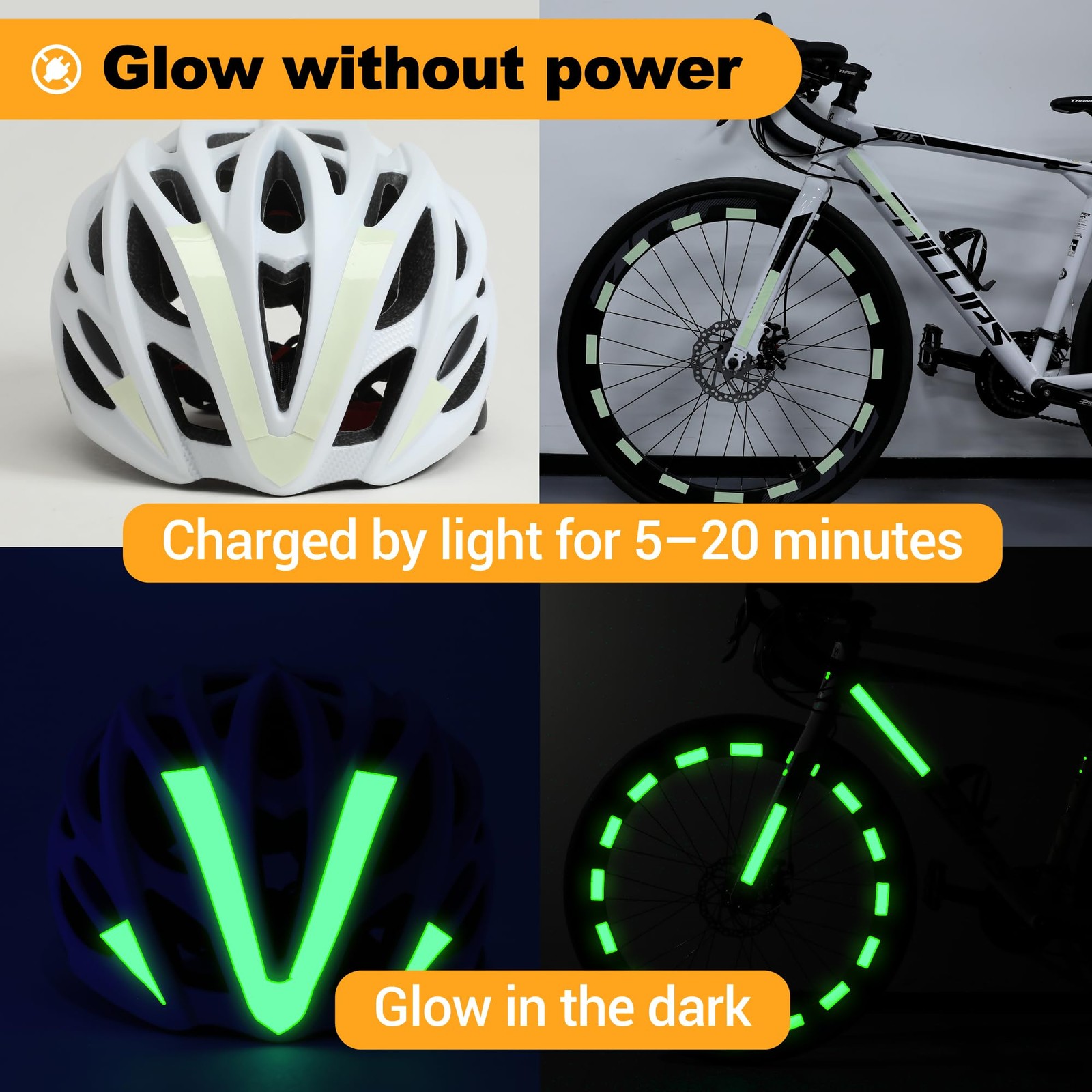 Extra Bright Glow in the Dark (Photoluminescent) Papers, Strong Adhesive, DIY…