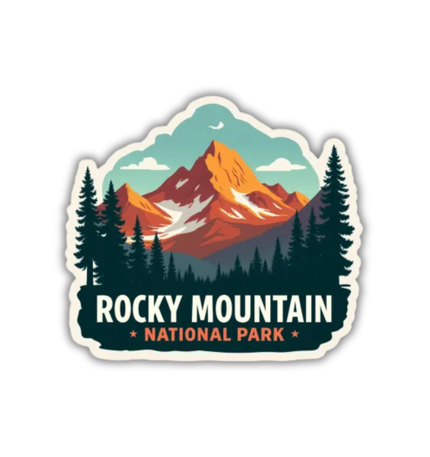 Rocky Mountain National Park Fridge Magnet or Laptop Sticker
