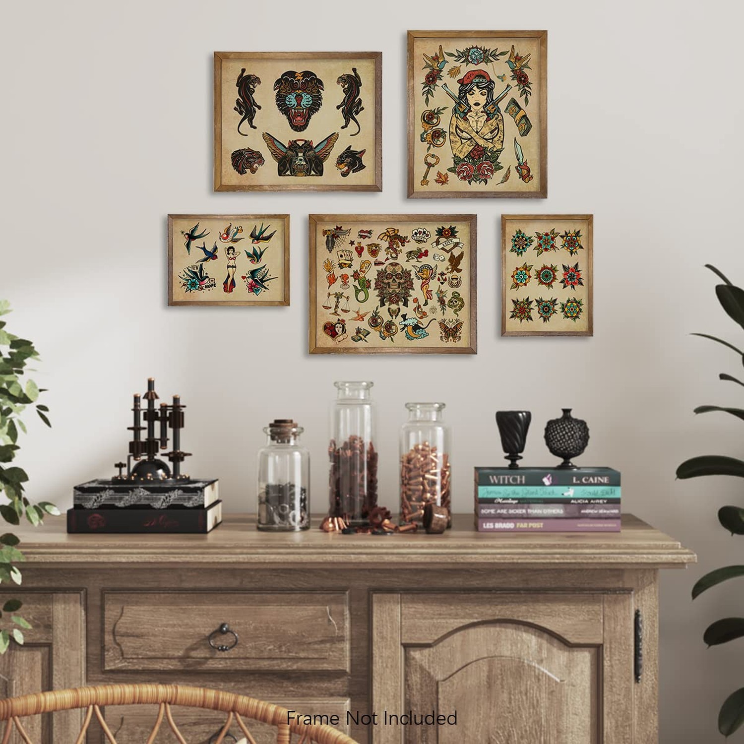 Vintage Tattoo Flash Wall Art & Decor – Gifts for Tattooist – Tattoo Poster P…
