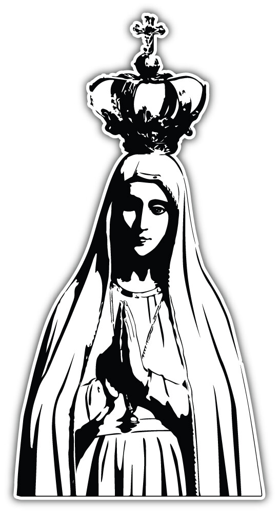 Catholic Virgin Mary Religion Car Bumper Sticker Decal "SIZES"