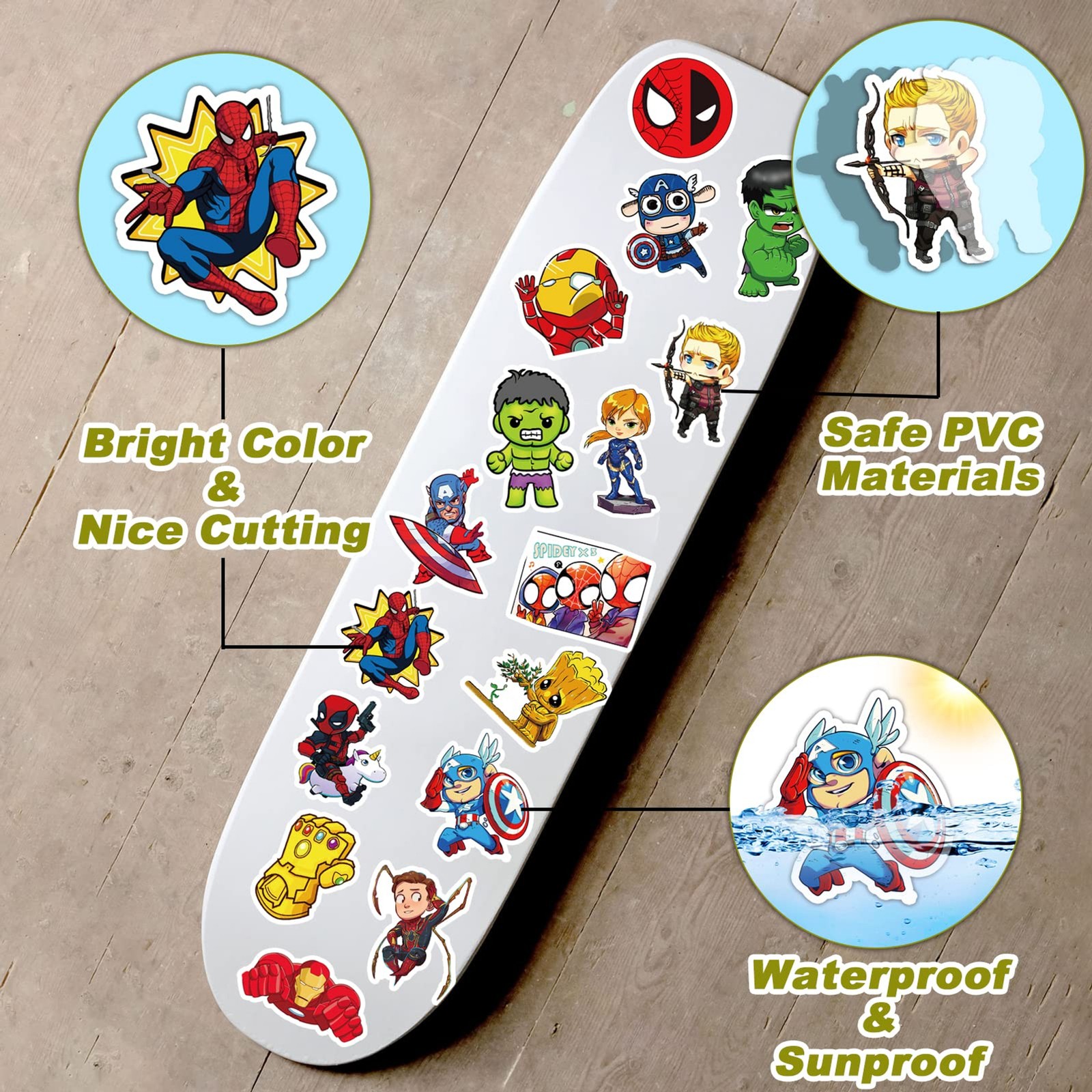 200PCS Cool Character Stickers Bulk for Boys Teens Adults | Decor for Water Bott