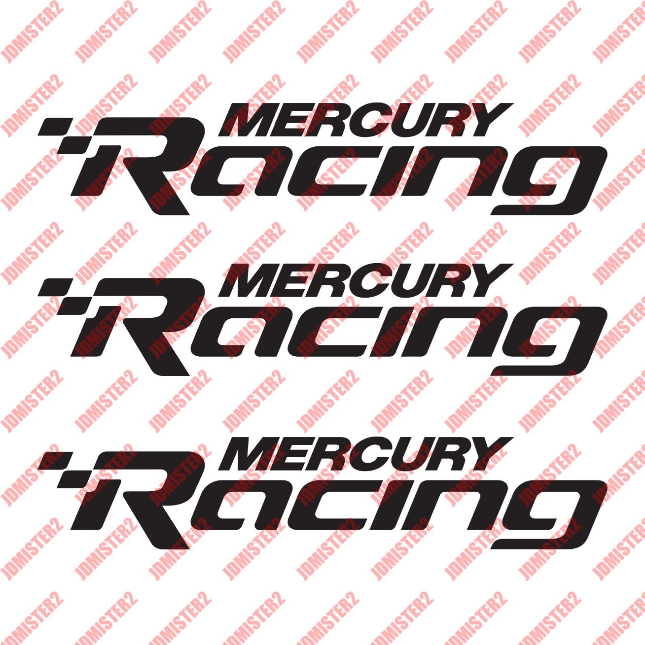 Mercury Racing Sticker Race Boat Outboard Mercury Racing Decal – Any Size