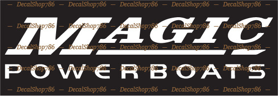 Magic Power Boats – Outdoor Sports – Vinyl Die-Cut Peel N' Stick Decals/Stickers