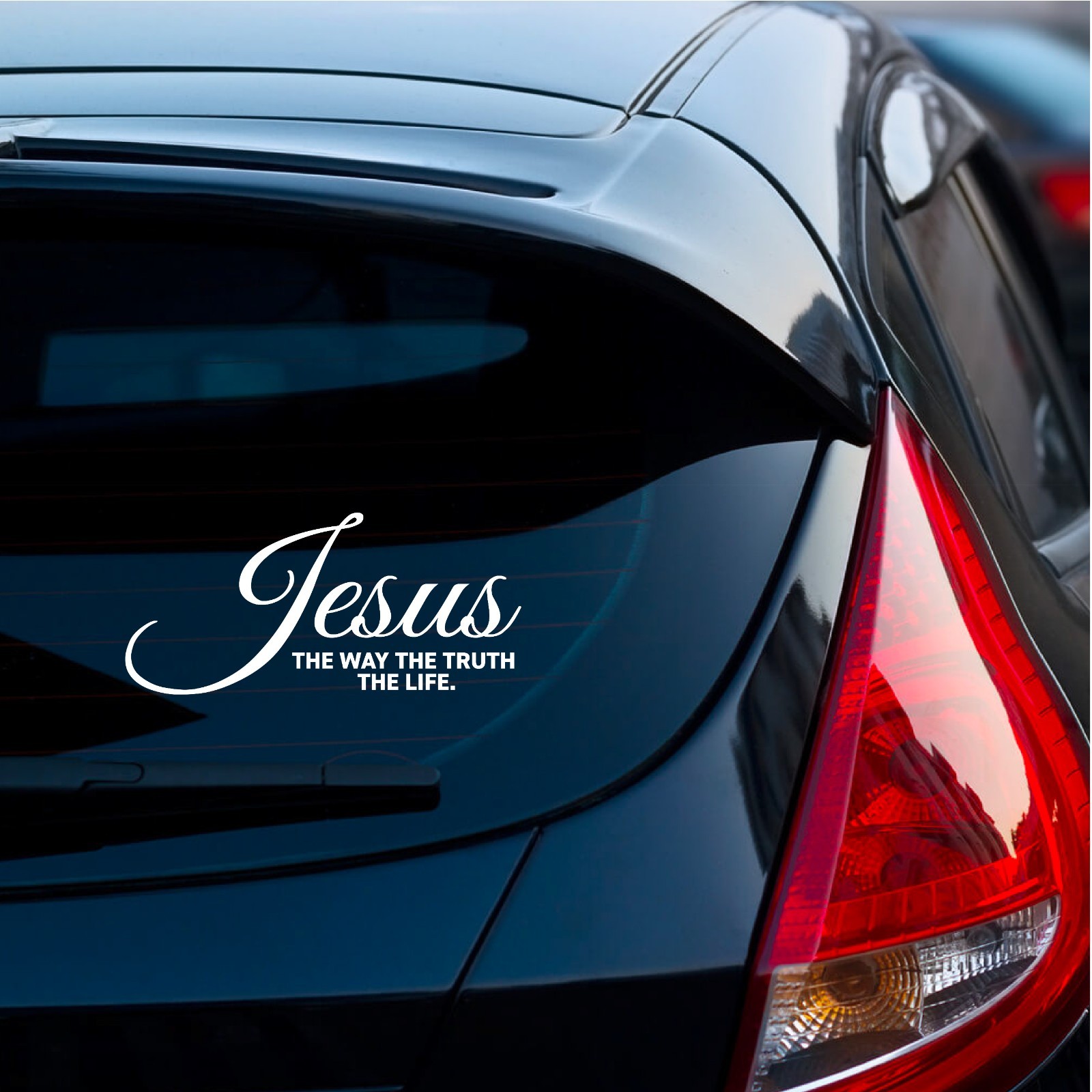 Jesus The Way The Truth The Life – Elegant Script Vinyl Decal | Christian Quote
