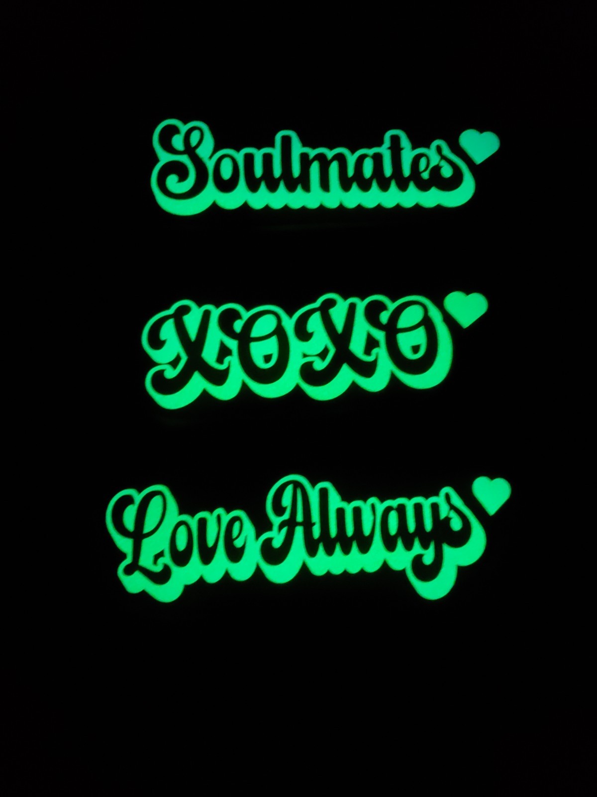 Glow In The Dark Vinyl Decals Lovely Quotes Decor Medium Size Lit Studios New