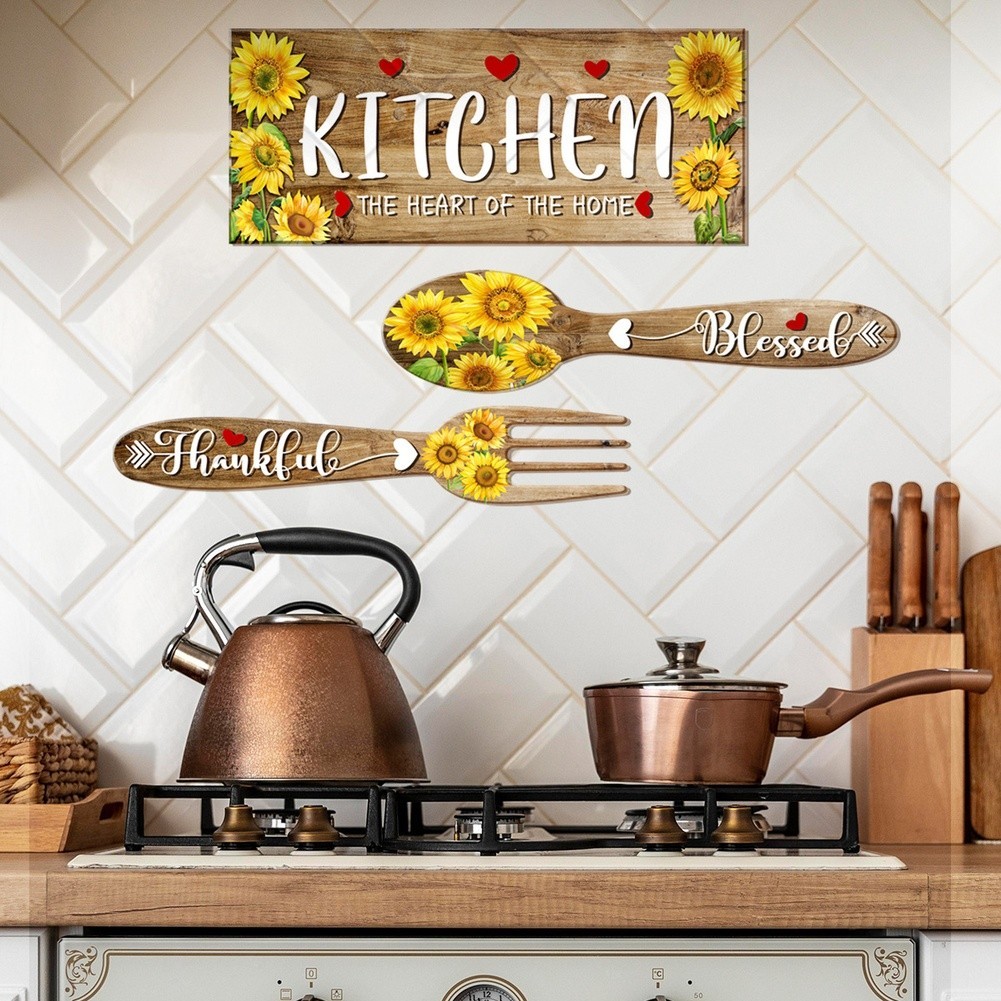 Sunflower Wall Decal for Kitchen and Bedroom and Remove Without Damage