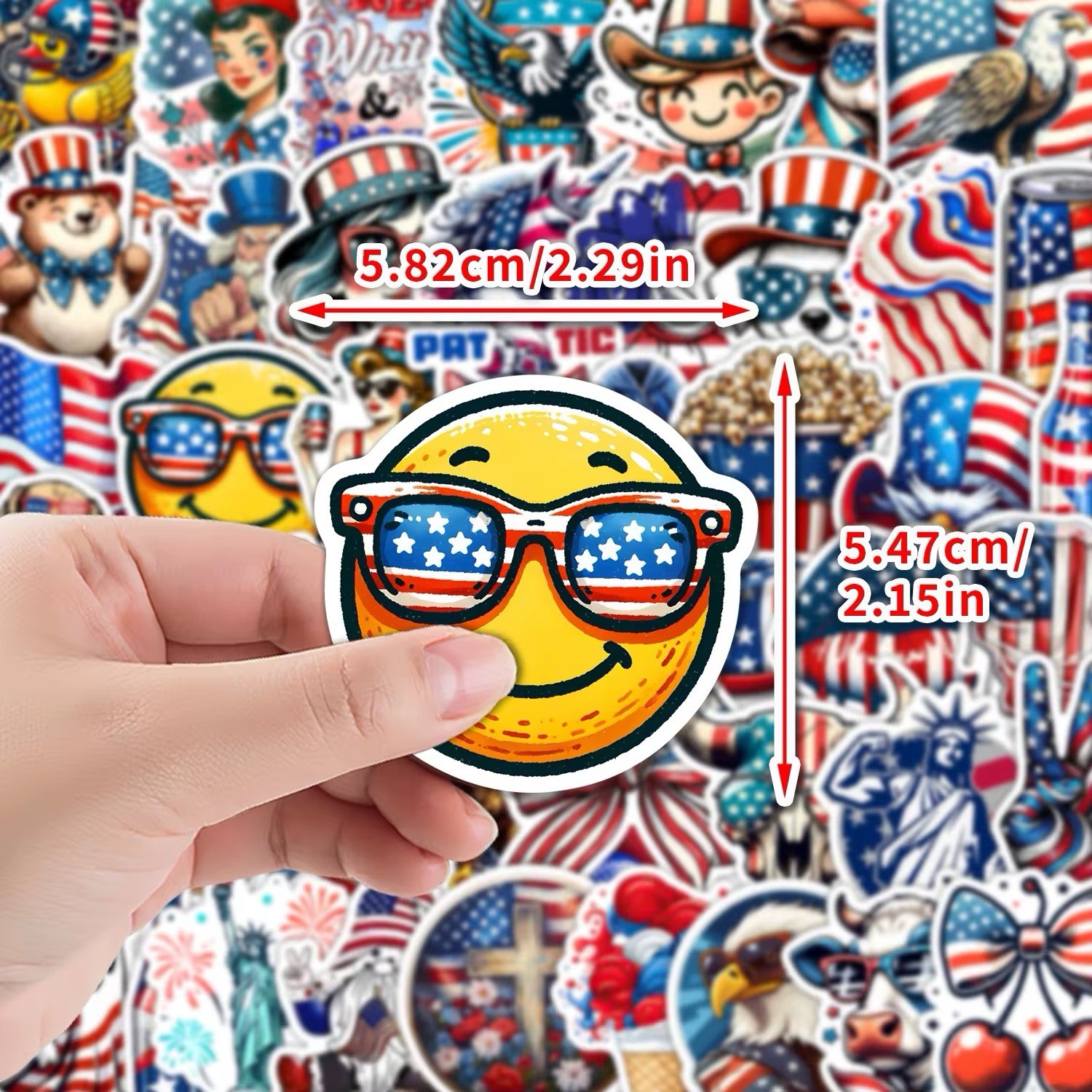 50 USA American Culture Stickers Culture Decals Patriotic Hydro Free Shipping!