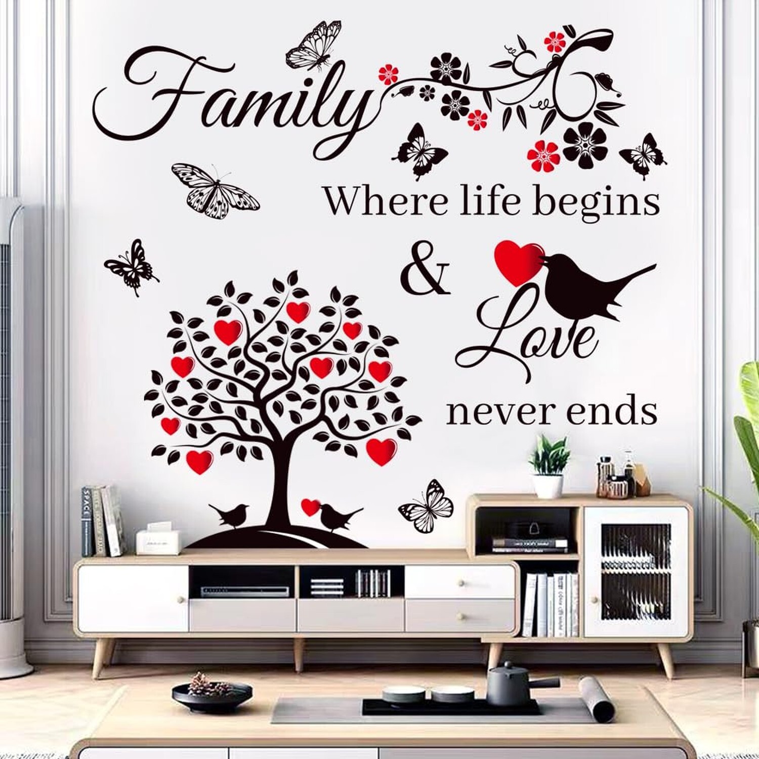 Family Wall Decor Family Wall Stickers Living Room Decal for Home Family Wall…