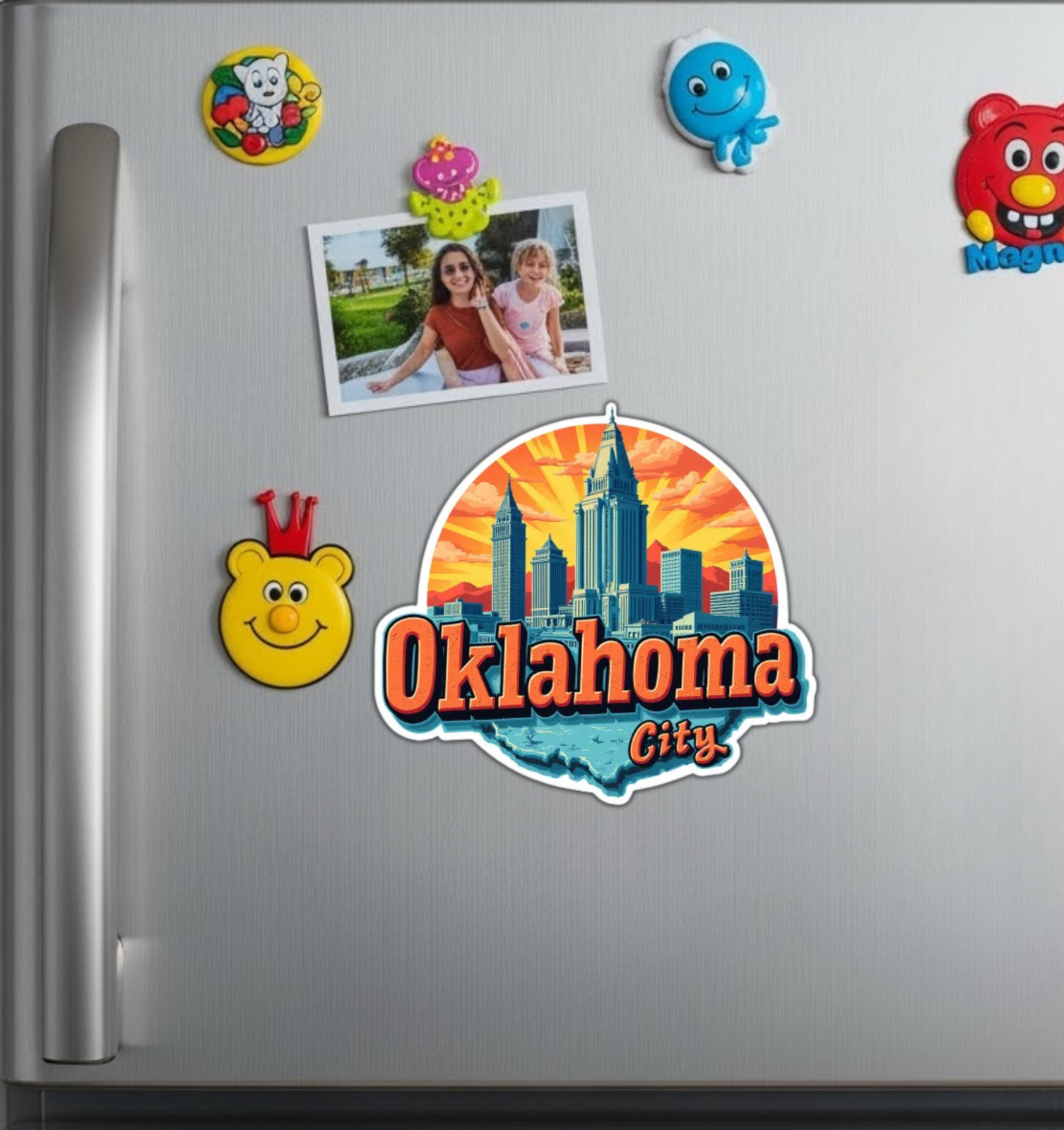 Oklahoma City Oklahoma Fridge Magnet or Laptop Sticker
