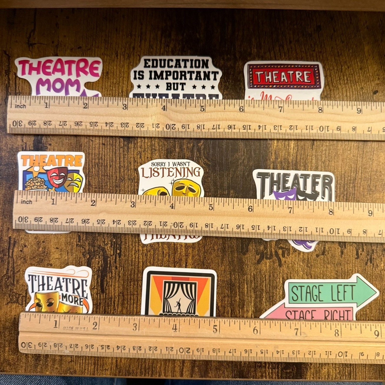 Theatre Mom Vinyl Sticker 2 inch Design no 1 in Series 1 to 9 For Craft
