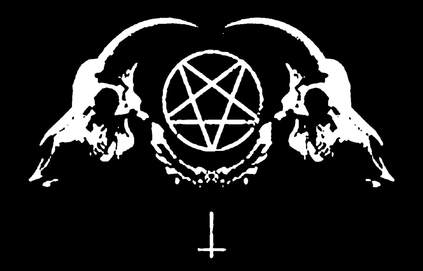 Goat Skull Die Cut Vinyl Sticker – Occult Baphomet Car Pentagram Decal Satanic