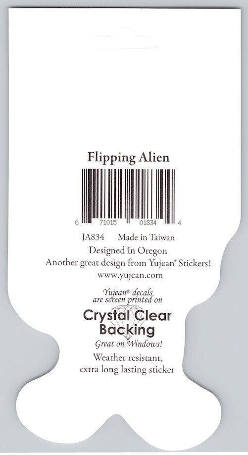 Alien With Attitude Flipping Bird Die-Cut Decal Sticker New Space Sci-Fi Area 51