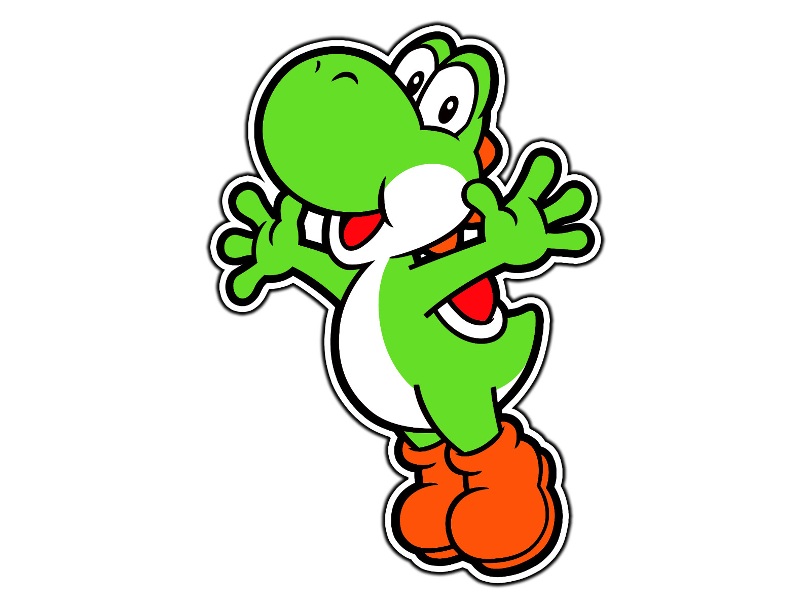 #1937 Yoshi Jump 2D Waterproof Vinyl Sticker Decal Die-Cut