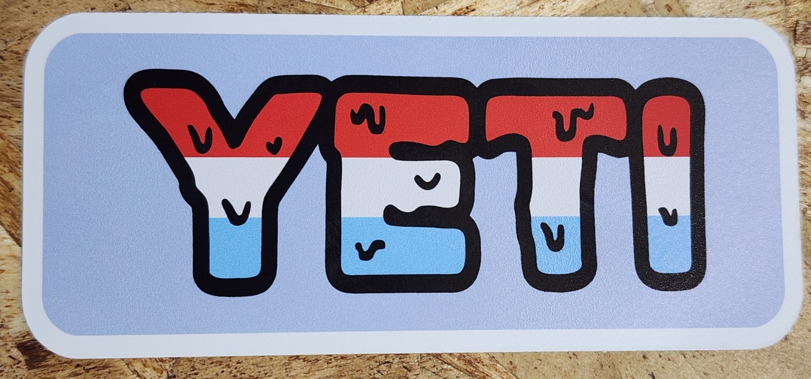 YETI LIMITED EDITION 4TH OF JULY DECAL BOMB POP YETI LOGO RED WHITE AND BLUE