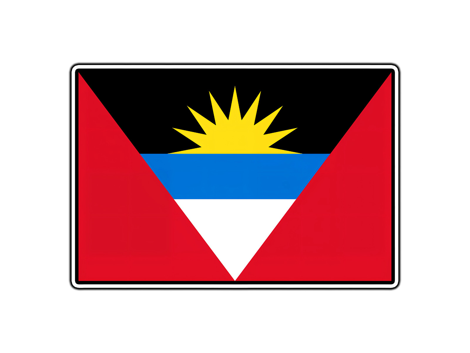 Antigua And Barbuda Flag World Country Sticker Waterproof Vinyl Decal Car Laptop