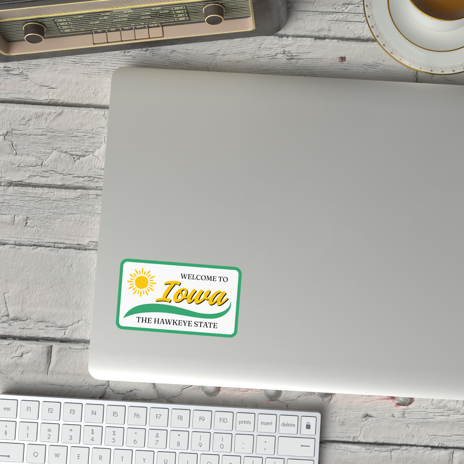 Welcome to Iowa Sticker The Hawkeye State Vinyl Decal Waterproof Travel