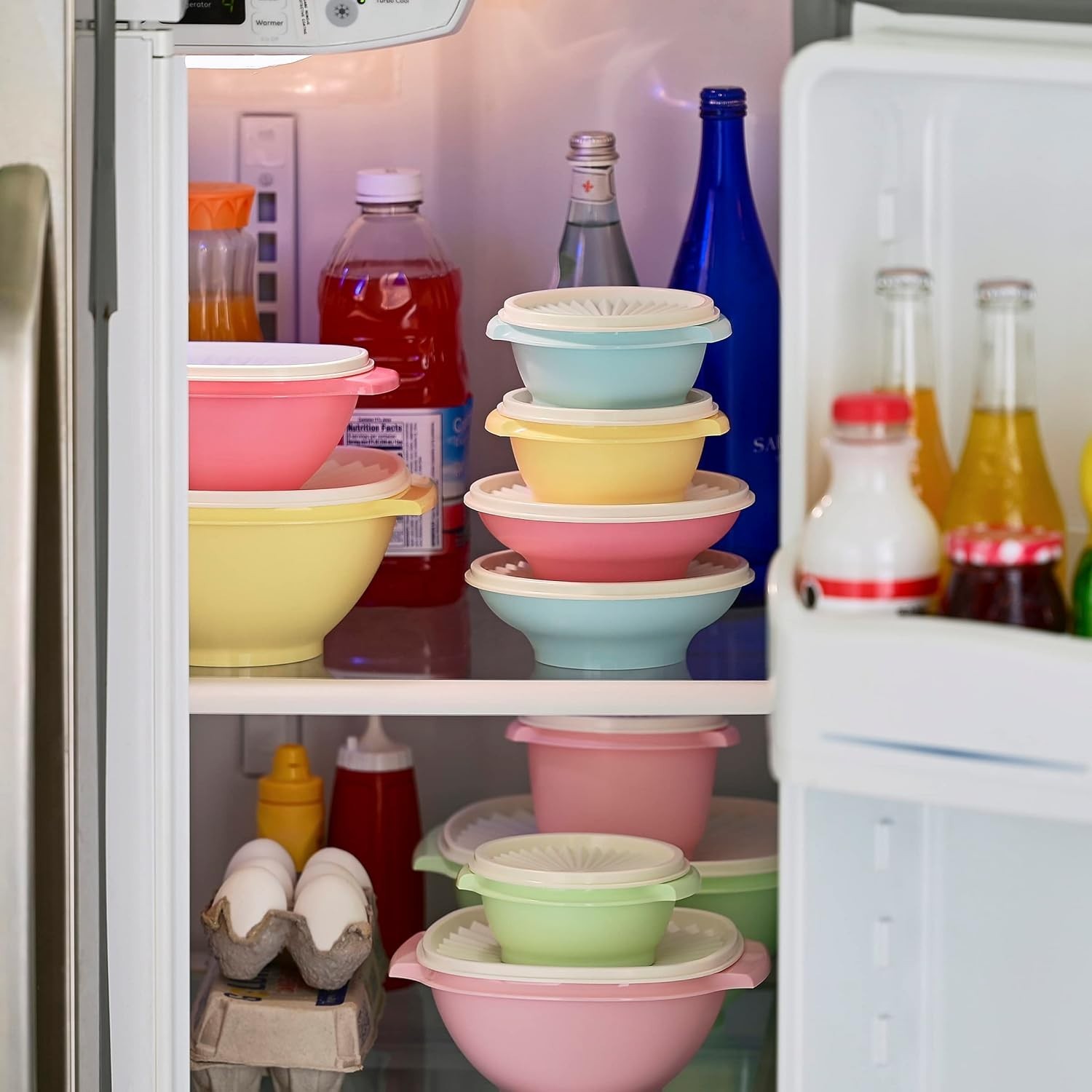 Tupperware Heritage Collection 36 Piece Food Small to Medium, Vintage Colors