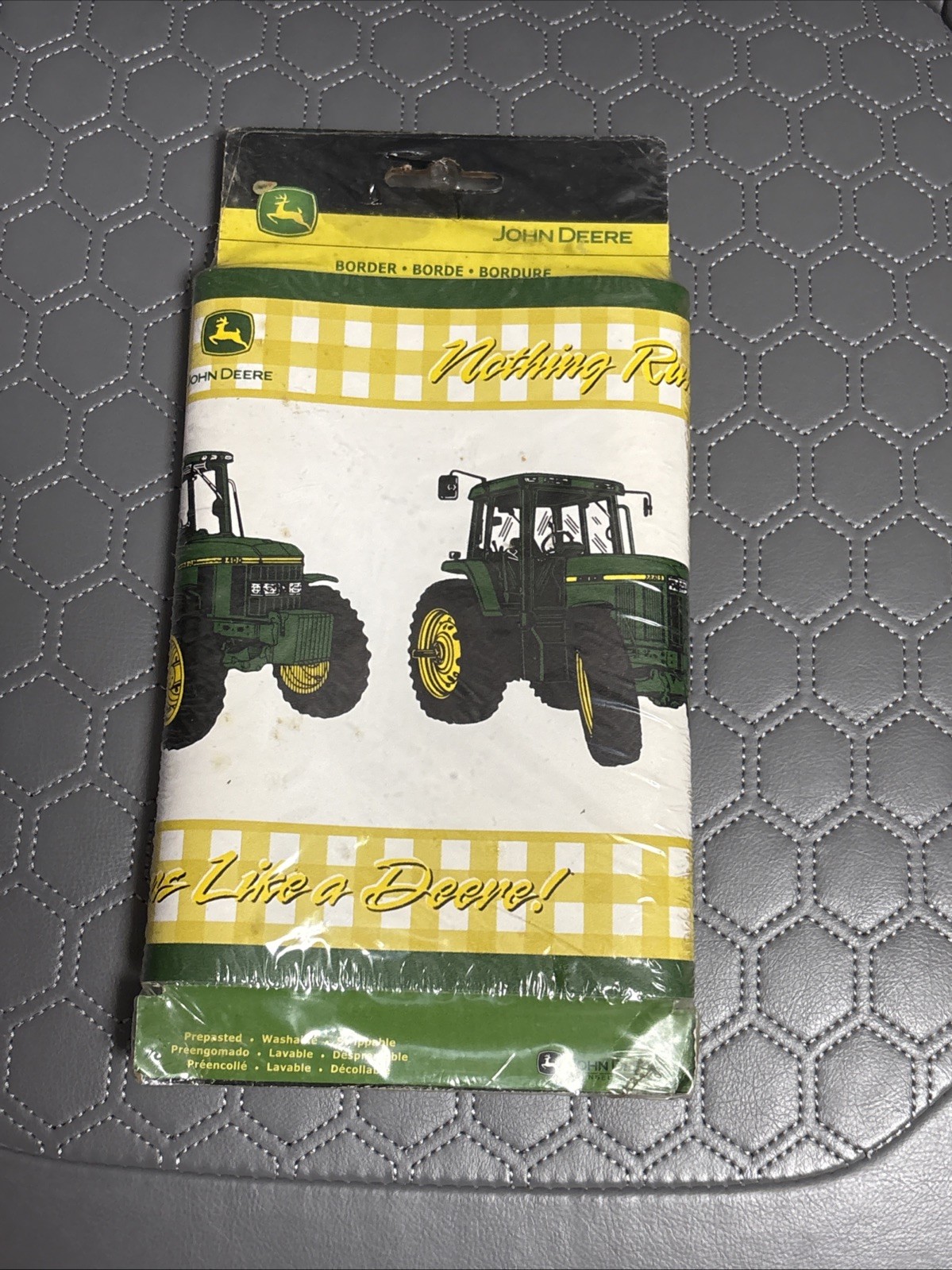 John Deere wall paper prepasted border 5yds TRACTOR vinyl wallpaper decor RARE!
