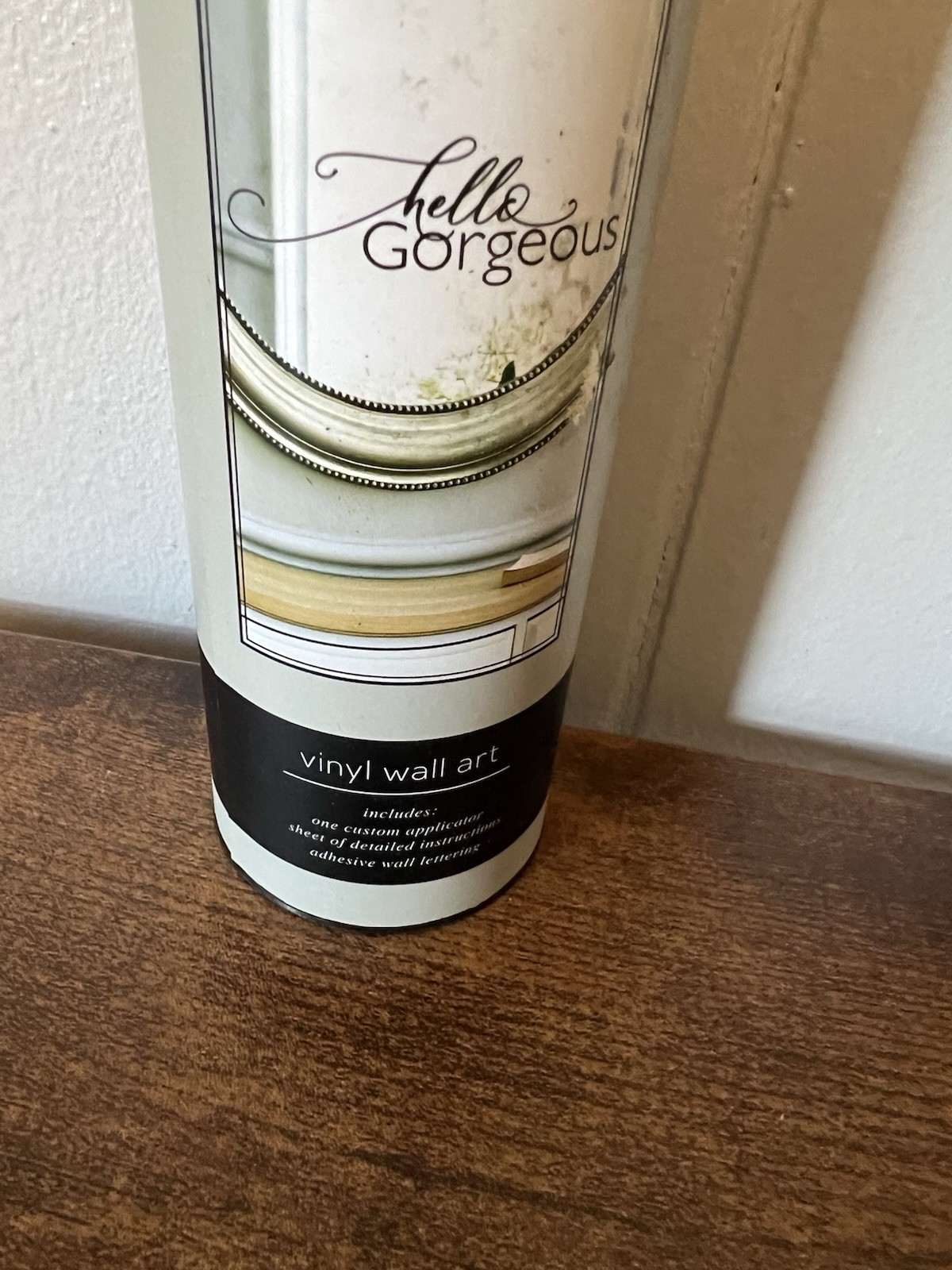 New Vinyl Wall Art, HELLO GORGEUOS, Black, 12.2" x 4.3", 2018 Home Designs