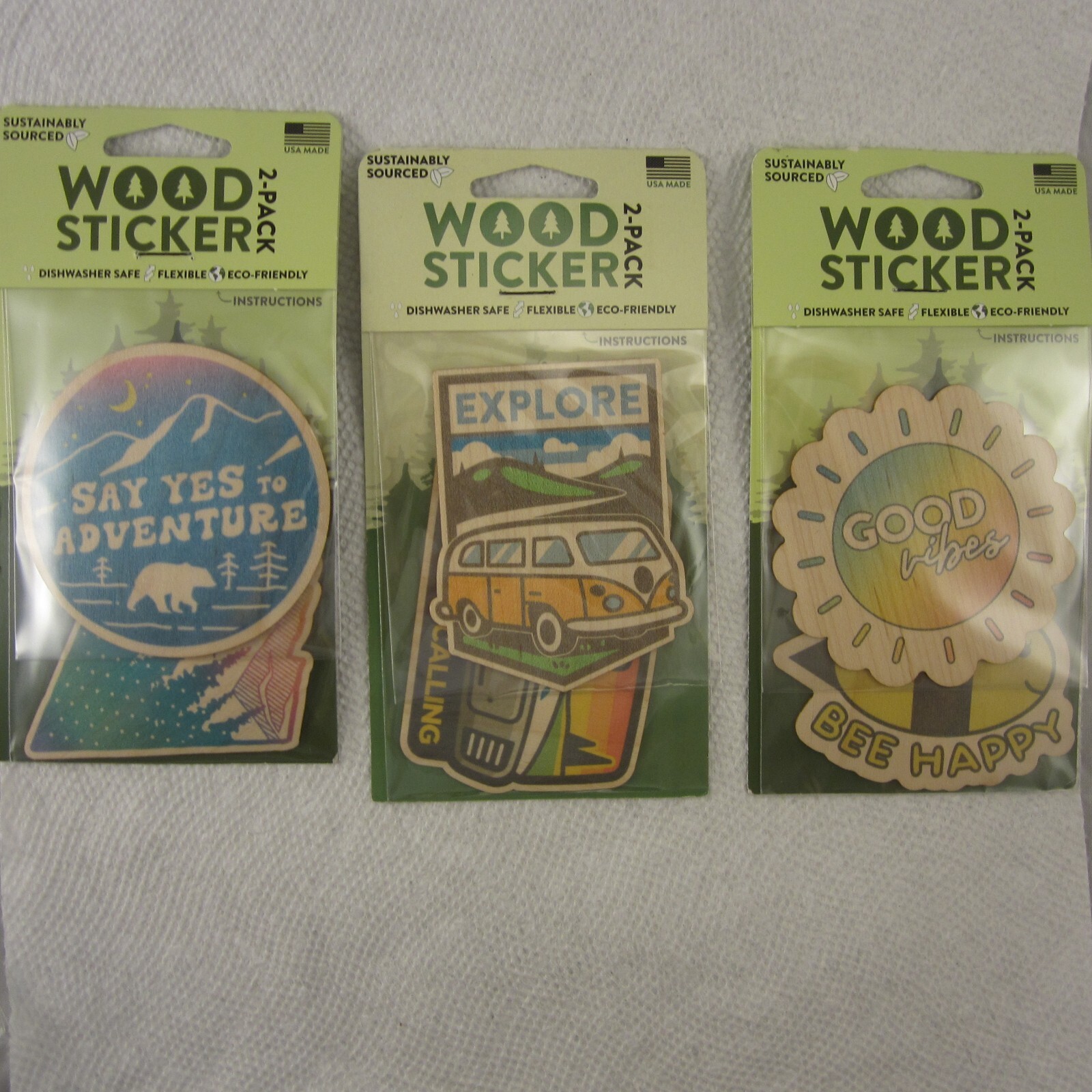 Wood Stickers Sustainably Sourced Real Wood Flexible And Eco Friendly Dust City.