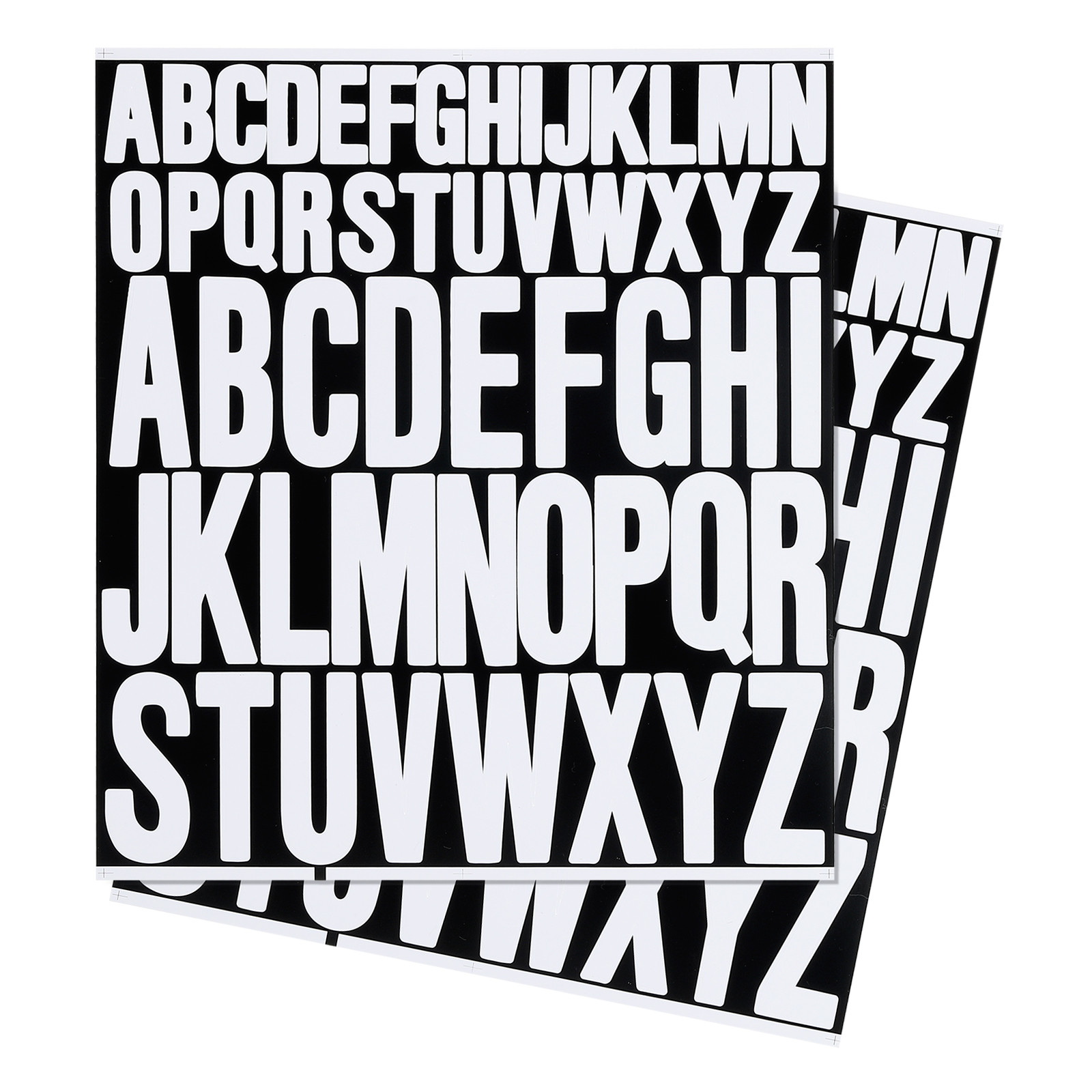12 Sheet Letter Stickers 1 Inch 2 Inch Self Adhesive Alphabet Sticker White