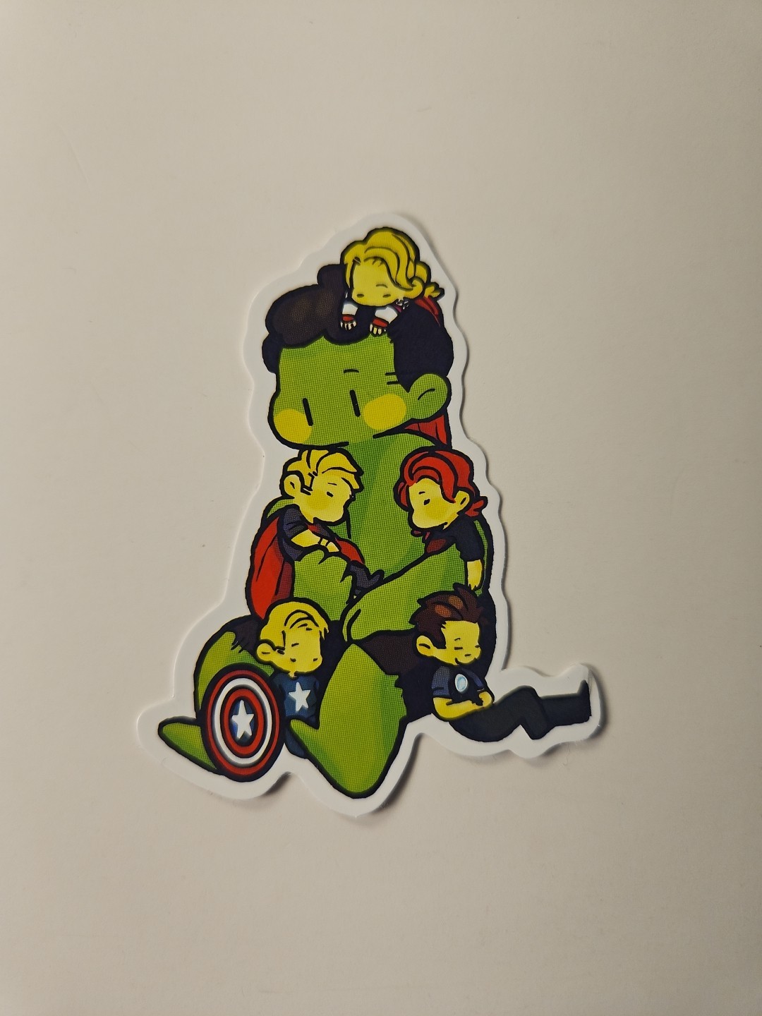 The Hulk Huged By The Avengers Sticker / Cute Decal For Laptop Or Accessory